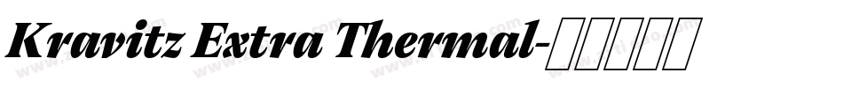 Kravitz Extra Thermal字体转换
